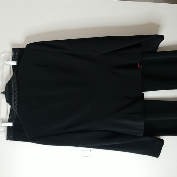 Cache Women's pantsuit leather edged trim sz 8 jacket sz 10 pants - Picture 5 of 9